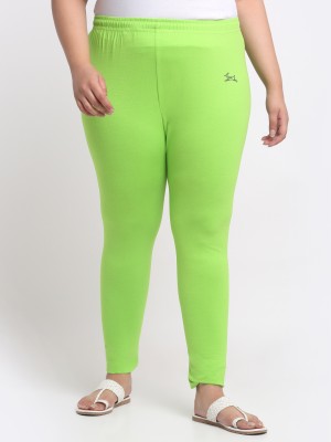 Trend Level Western Wear Legging(Light Green, Solid)