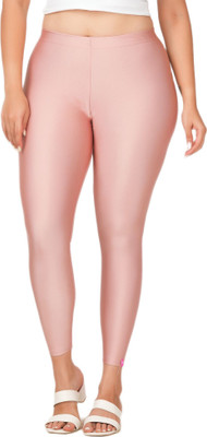 LoveiT Ankle Length Western Wear Legging(Pink, Solid)