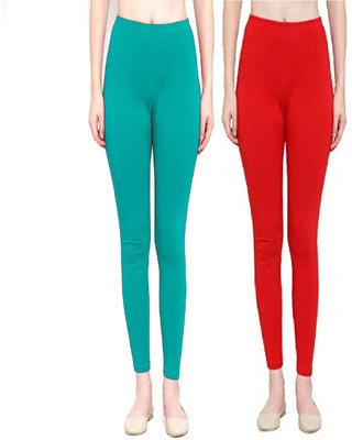 fheo Ankle Length Ethnic Wear Legging(Green, Solid)