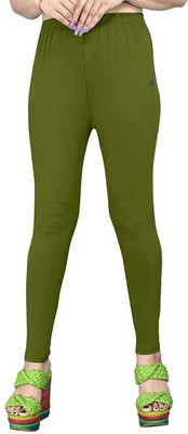 Kotak Ankle Length Ethnic Wear Legging(Dark Green, Solid)