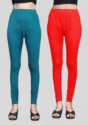 GN SPORTS Churidar  Western Wear Legging(Green, Red, Solid)