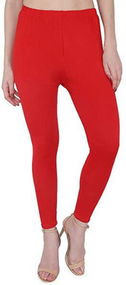 SHRIJI FAISHON STORE Ankle Length  Western Wear Legging(Red, Solid)