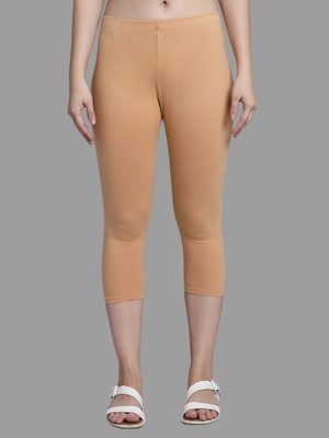 Trend Level 3/4th/Calf Length Western Wear Legging(Beige, Solid)