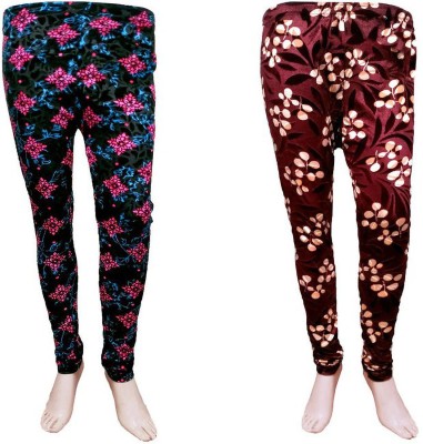 IndiWeaves Ankle Length  Western Wear Legging(Dark Blue, Maroon, Red, Printed)