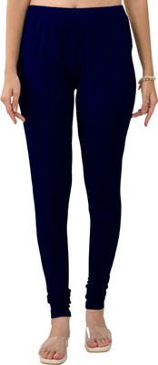 Lyra Churidar  Ethnic Wear Legging(Dark Blue, Solid)