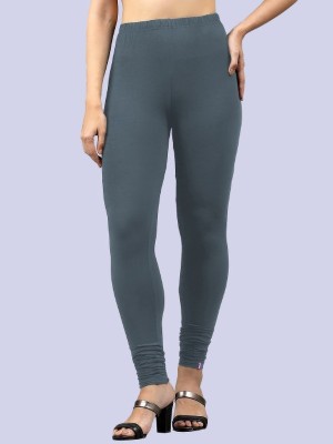 Presta Churidar  Western Wear Legging(Grey, Solid)