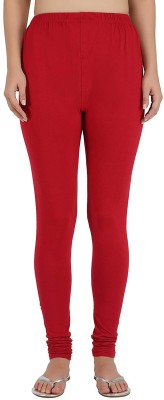 NYMEX Churidar Length Western Wear Legging(Red, Solid)