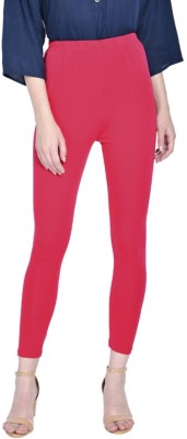 Soultrenz Ankle Length  Western Wear Legging(Pink, Solid)