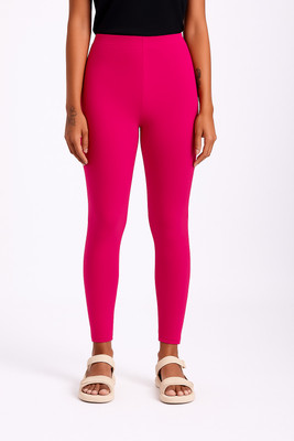 TARA WINGS Ankle Length Western Wear Legging(Pink, Solid)