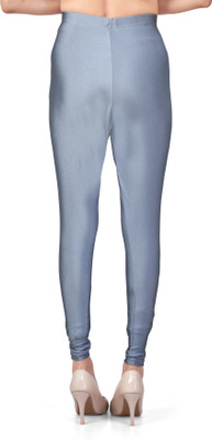 FLY FREE Ankle Length  Western Wear Legging(Silver, Solid)