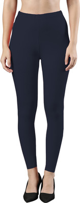 femmora 3/4th/Calf Length Ethnic Wear Legging(Dark Blue, Solid)