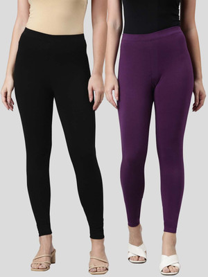 Kryptic Ankle Length  Western Wear Legging(Purple, Solid)