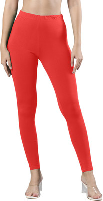 femmora Ankle Length Ethnic Wear Legging(Red, Solid)