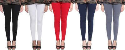 Clarita Ankle Length Western Wear Legging(Black, White, Red, Dark Blue, Grey, Solid)