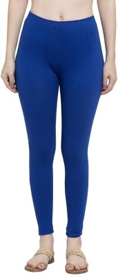 mkv fashion Churidar Length Ethnic Wear Legging(Light Blue, Solid)