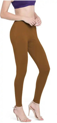 zmz Ankle Length  Western Wear Legging(Brown, Beige, Solid)