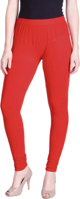 Lyra Churidar  Ethnic Wear Legging(Red, Solid)