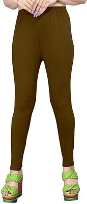 Kotak Ankle Length Ethnic Wear Legging(Brown, Solid)