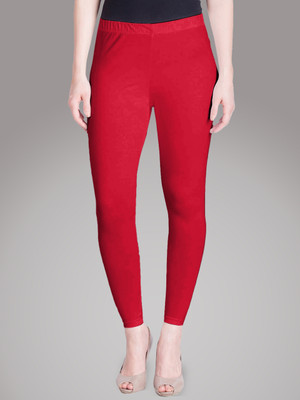 BEING WANTED Ankle Length Western Wear Legging(Red, Solid)
