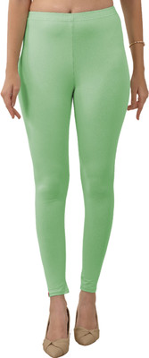 Lyra Ankle Length  Ethnic Wear Legging(Light Green, Solid)