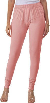 Lyra Churidar  Ethnic Wear Legging(Pink, Solid)