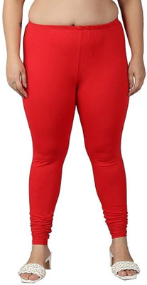 Ridkus Ankle Length Ethnic Wear Legging(Red, Solid)