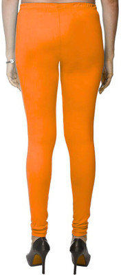 BuyNMart Churidar  Western Wear Legging(Orange, Solid)