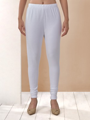 Lyra Churidar  Western Wear Legging(White, Solid)