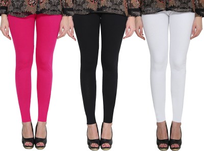 Clarita Ankle Length Ethnic Wear Legging(Pink, Black, White, Solid)