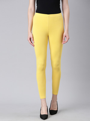 DIXCY SCOTT SLIMZ Ankle Length Western Wear Legging(Yellow, Solid)