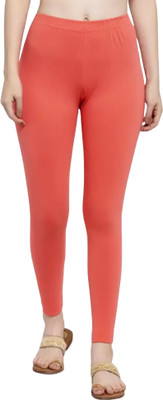ROYAL COMFORT Ankle Length  Ethnic Wear Legging(Orange, Solid)