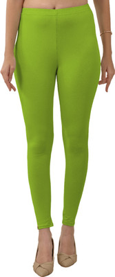 Lyra Ankle Length Ethnic Wear Legging(Light Green, Solid)