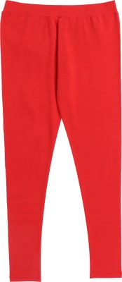 Arvind Garments Ankle Length Western Wear Legging(Red, Solid)