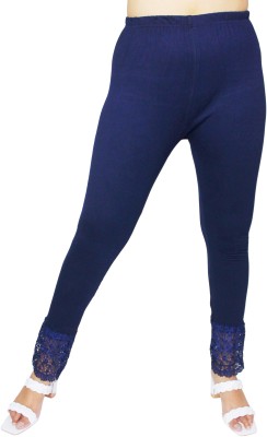 pinkshell Ankle Length Western Wear Legging(Dark Blue, Solid)