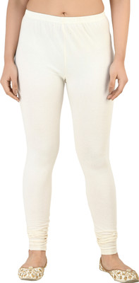 PREEGO Churidar  Western Wear Legging(White, Solid)