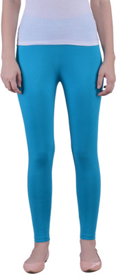 Dollar Missy Ankle Length  Ethnic Wear Legging(Blue, Solid)