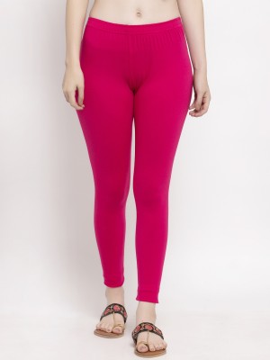 HouseOfCommon Ankle Length Western Wear Legging(Pink, Solid)