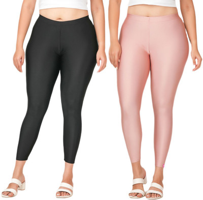 LoveiT Ankle Length Western Wear Legging(Black, Pink, Solid)