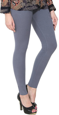 KEX Ankle Length  Western Wear Legging(Grey, Solid)
