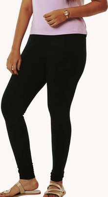 RAJDRESSES Footed  Winter Wear Legging(Black, Solid)