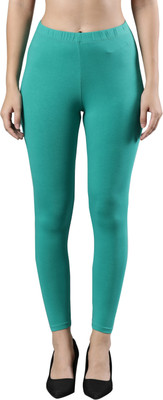 femmora 3/4th/Calf Length Ethnic Wear Legging(Green, Solid)