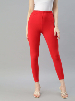 DEBNATH HOSHIYARI Ethnic Wear Legging(Red, Solid)