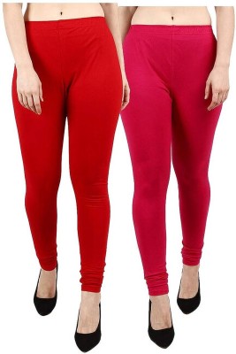 KGN FASHION Churidar  Ethnic Wear Legging(Red, Pink, Solid)