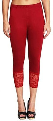 sr enterprises Ankle Length Ethnic Wear Legging(Black, White, Red, Solid)