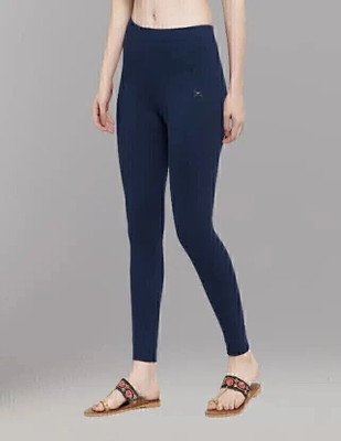 Moksh Ankle Length Western Wear Legging(Dark Blue, Solid)