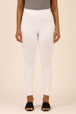 Oviya Fashions Ankle Length Western Wear Legging(White, Solid)