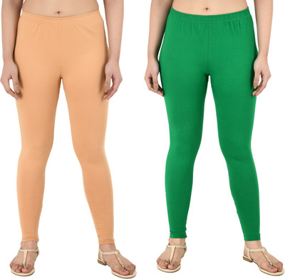 Priya Hosiery Western Wear Legging(Beige, Green, Solid)