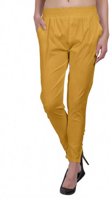 Anything Ankle Length  Western Wear Legging(Yellow, Solid)