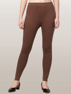 Trend Level Ankle Length Western Wear Legging(Brown, Solid)