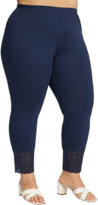 pinkshell Ankle Length Western Wear Legging(Dark Blue, Solid)